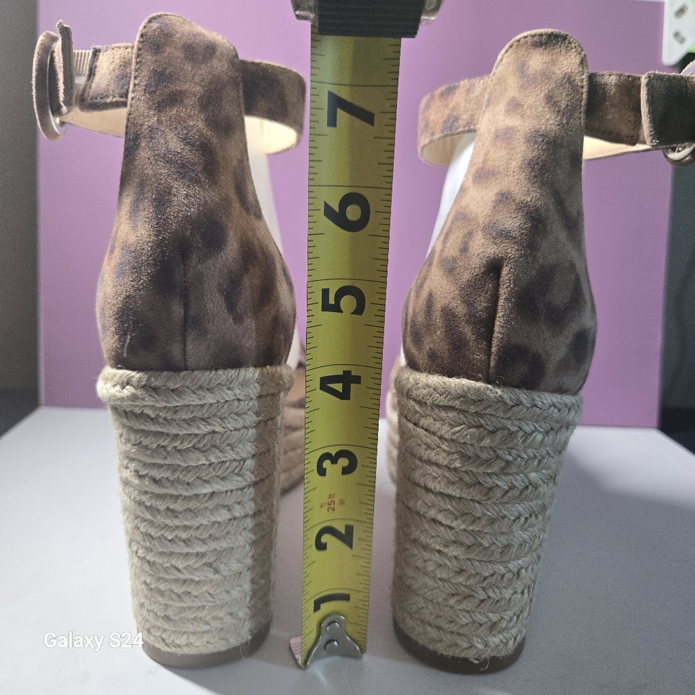 L'agence Elysee Espadrille Platform Sandals Cheetah - Picture 5 of 12